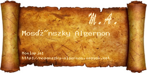 Mosánszky Algernon névjegykártya